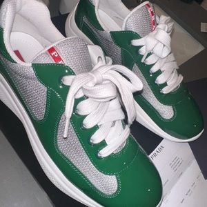 Green America’s Cup Prada Sneakers